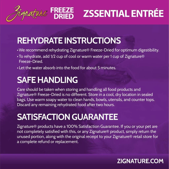 Zignature Zssential Entree Freeze-Dried Dog Food - 4 oz - Dog Food 7