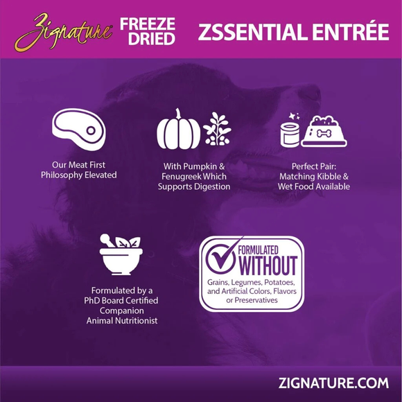 Zignature Zssential Entree Freeze-Dried Dog Food - 4 oz - Dog Food 3