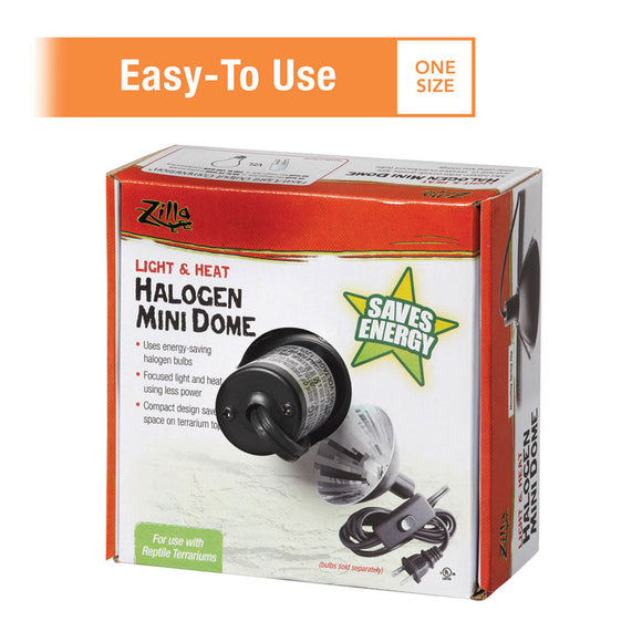 Zilla Light & Heat Halogen Mini Dome For Reptile Terrariums