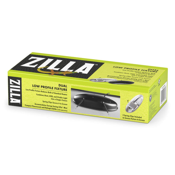 Zilla Low Profile Reptile Terrarium Fixtures Dual - Reptile & Amphibian Habitat Heating & Lighting 1