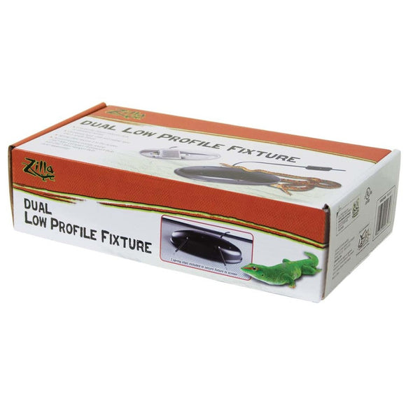 Zilla Low Profile Reptile Terrarium Fixtures Dual - Reptile & Amphibian Habitat Heating & Lighting 5