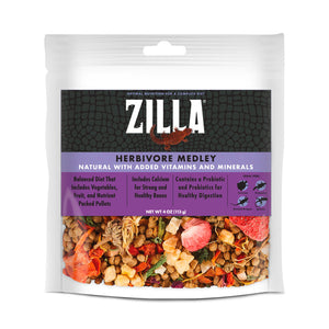 Zilla Medley Diet Herbivore Mix 4-oz - Reptile & Amphibian Food 1