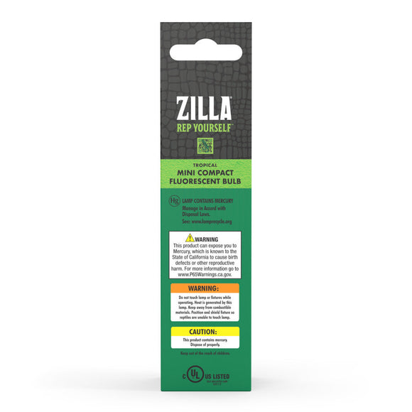 Zilla Mini Compact Fluorescent Bulbs 6-watts - Reptile & Amphibian Habitat Heating & Lighting 6