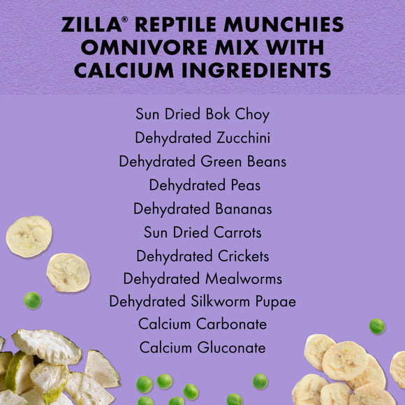 Zilla Reptile Muchies Omnivore Mix with Calcium 4-oz - Reptile Healthcare & Wellness 5