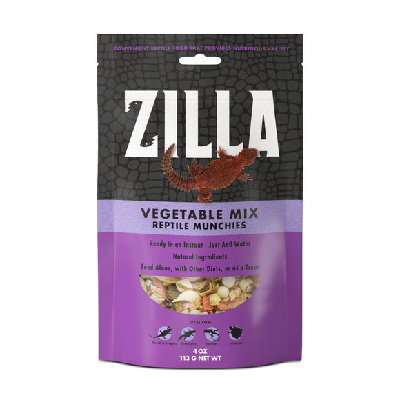 Zilla Reptile Munchies Vegetable Mix 0.7-oz - 4 - oz - Reptile & Amphibian Food 10