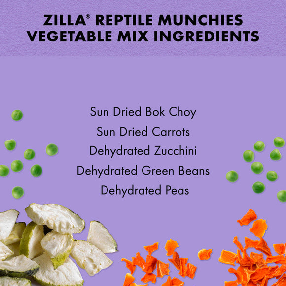 Zilla Reptile Munchies Vegetable Mix 0.7-oz - Reptile & Amphibian Food 5