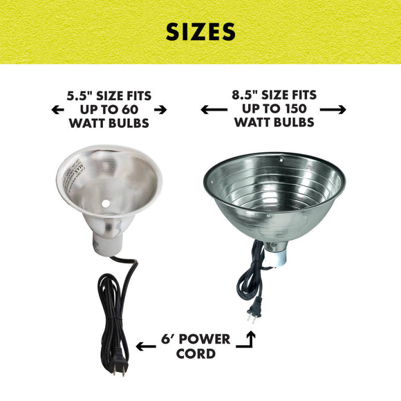 Zilla Silver Reflector Dome 8.5-in - Reptile & Amphibian Habitat Heating & Lighting 6