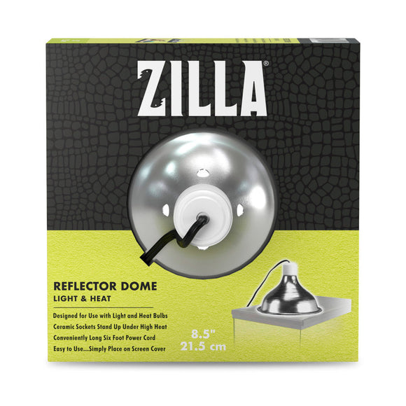 Zilla Silver Reflector Dome 8.5-in - Reptile & Amphibian Habitat Heating & Lighting 1