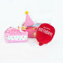 Zippy Paws Birthday Box Interactive Plush Toy for Dogs (3 pc) - Plush Dog Toys 4