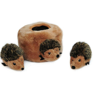 Zippy Paws Burrow Interactive Squeaky Hedgehog Den Toy For Dogs