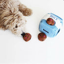 Zippy Paws Burrow Interactive Squeaky Hide and Seek Plush Milk and Cookies Toy For Dog