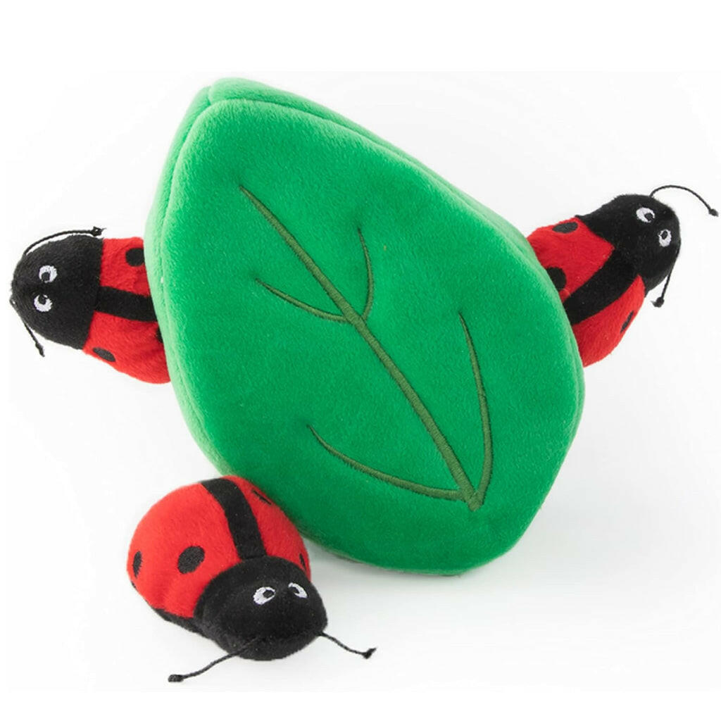 Zippy Paws Burrow Ladybug and Leaf Interactive Toy for Dogs
