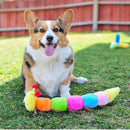 Zippy Paws Caterpillar Rainbow Squeaky Toy For Dog (Large)