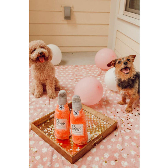 Zippy Paws Happy Hour Crusherz Bottle Themed Crunchy Water Bottle (Rosé)