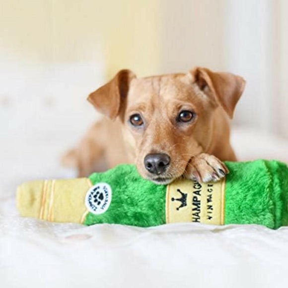 Zippy Paws Happy Hour Squeaky Crusherz Champagne Toy For Dog
