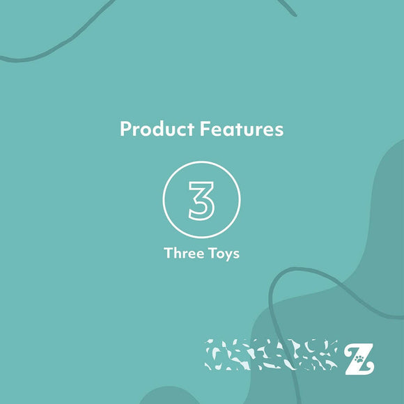Zippy Paws Miniz Donutz Refills for Hide and Seek Plush Toy For Dog (Extra Small 3 pack)