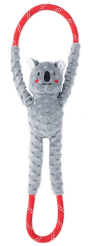 Zippy Paws Monkey RopeTugz Durable Rope Squeaky Chew Toy for Dogs - Koala - Plush Dog Toys 8