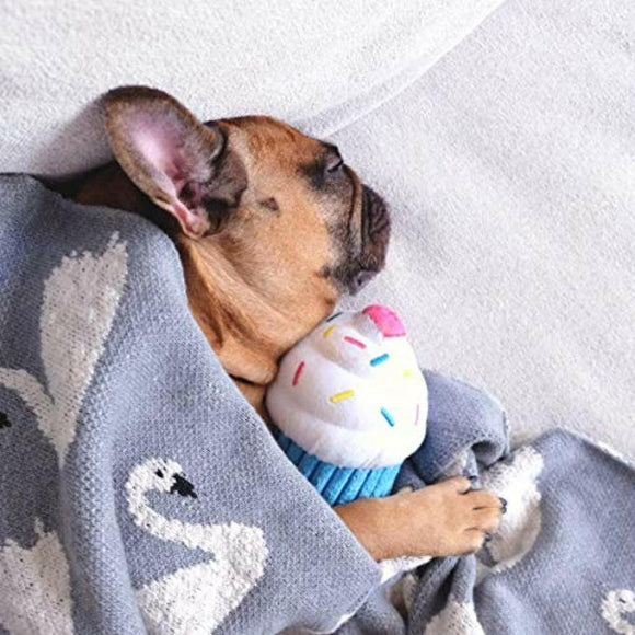 Zippy Paws Stuffed Plush Cupcake Toy for Dogs 