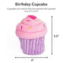 Zippy Paws Stuffed Plush Cupcake Toy for Dogs Pink