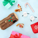 ZippyPaws Holiday Burrow Dog Toy Yule Log - Dog Toy 4