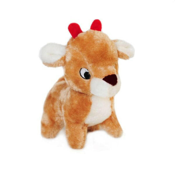 ZippyPaws Holiday Deluxe Reindeer Plush Dog Toy - Dog Toy 1