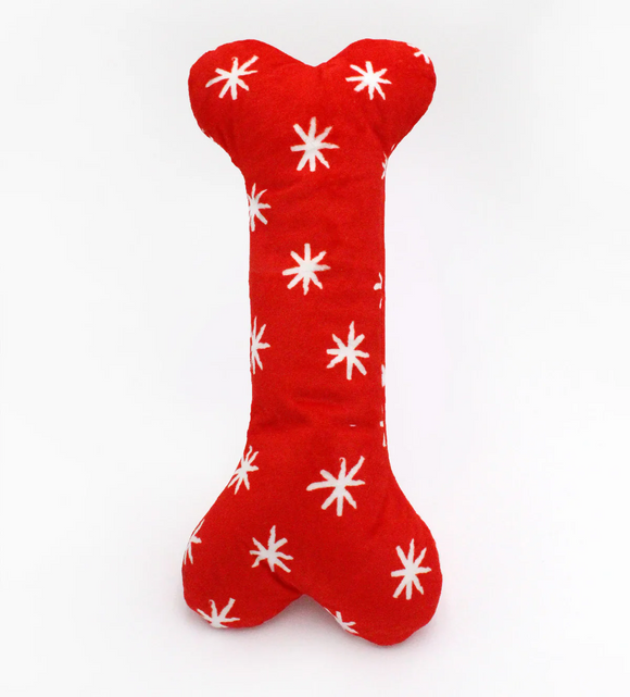 ZippyPaws Holiday Jigglerz Dog Toy - Festive Bone - Dog Toy 9