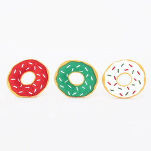 ZippyPaws Holiday Miniz 3-Pack Donutz - Dog Toy 1