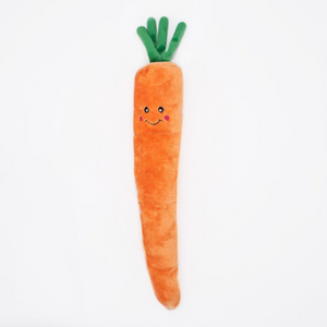 ZippyPaws Jigglerz Carrot Plush Dog Toy - Dog Toy 1