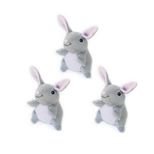 ZippyPaws Miniz 3 Pack Bunnies Dog Toy - Dog Toy 1