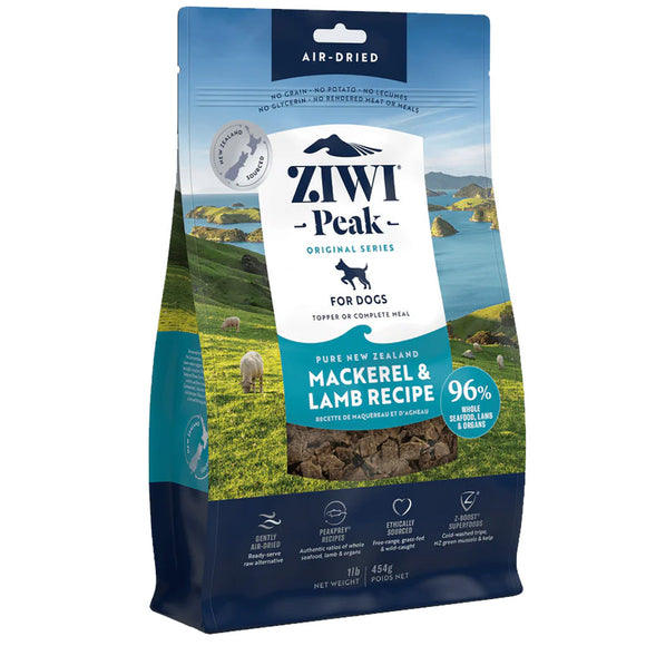 Ziwi Peak Air Dried Food Topper for Dogs - Mackerel & Lamb / 16-oz - Dog Food Toppers & Mixers 11