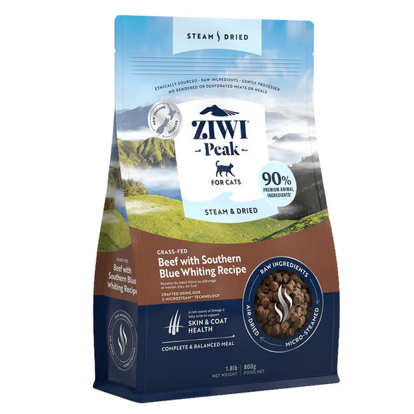 Ziwi Peak Steam & Dried Cat Food - Beef with Southern Blue Whiting / 1.8-lb - Cat Food 5