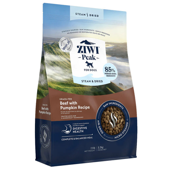 Ziwi Peak Steam & Dried Dog Food - Beef with Pumpkin / 7.1-lb - Dog Food 13