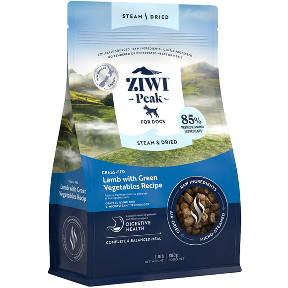 Ziwi Peak Steam & Dried Dog Food - Lamb with Green Vegetables / 1.8-lb - Dog Food 1