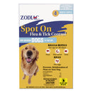 Zodiac Spot On Flea & Tick Control for Dogs & Cats 4-mo supply - Dogs / 31 - 60 - lbs - Flea & Tick Medication 4