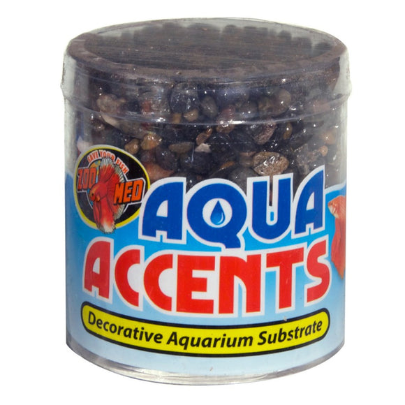 Zoo Med Aqua Accents Decorative Aquarium Substrate (8 oz) - Dark Pebbles - Aquarium Gravel & Substrates 3