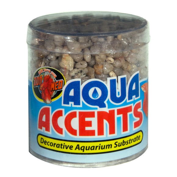 Zoo Med Aqua Accents Decorative Aquarium Substrate (8 oz) - Light Pebbles - Aquarium Gravel & Substrates 1
