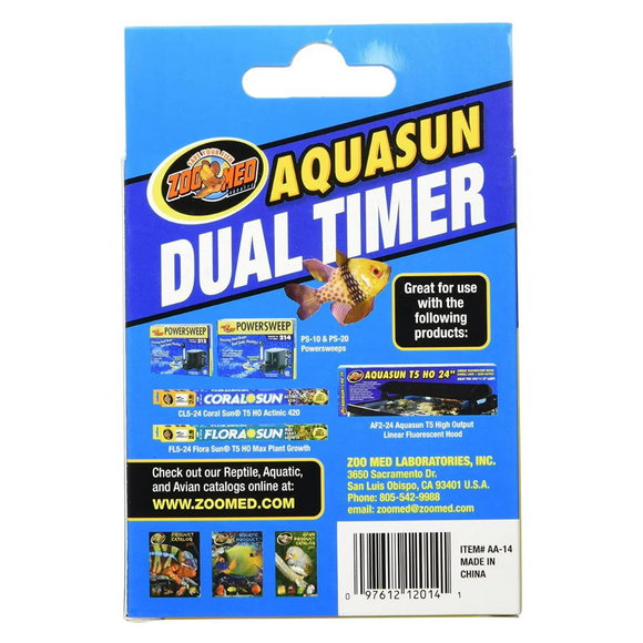 Zoo Med AquaSun Dual Day/Night Timer - Reptile Thermometers & Timers 5