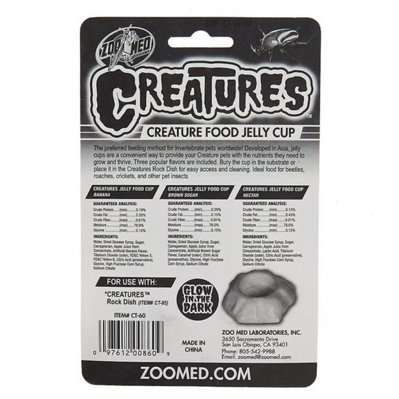 Zoo Med Creatures Food Jelly Cup 3-pack - Reptile & Amphibian Food 2