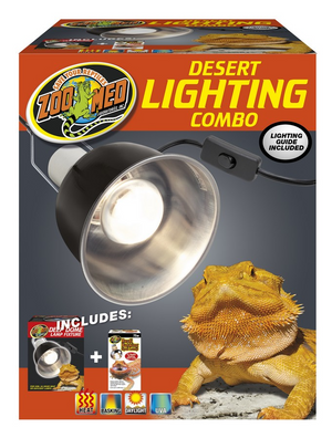 Zoo Med Desert Lighting Combo Pack - Reptile & Amphibian Habitat Heating & Lighting 1