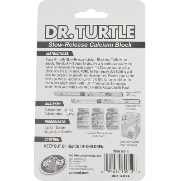 Zoo Med Dr. Turtle Slow Release Calcium Block Turtle Supplement