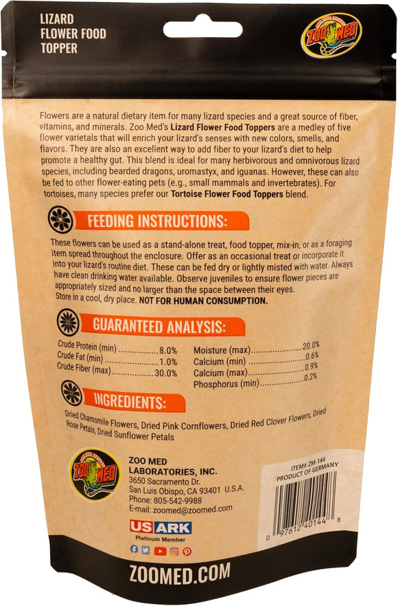 Zoo Med Lizard Flower Food Topper - Reptile Food Supplement - Reptile Food 2
