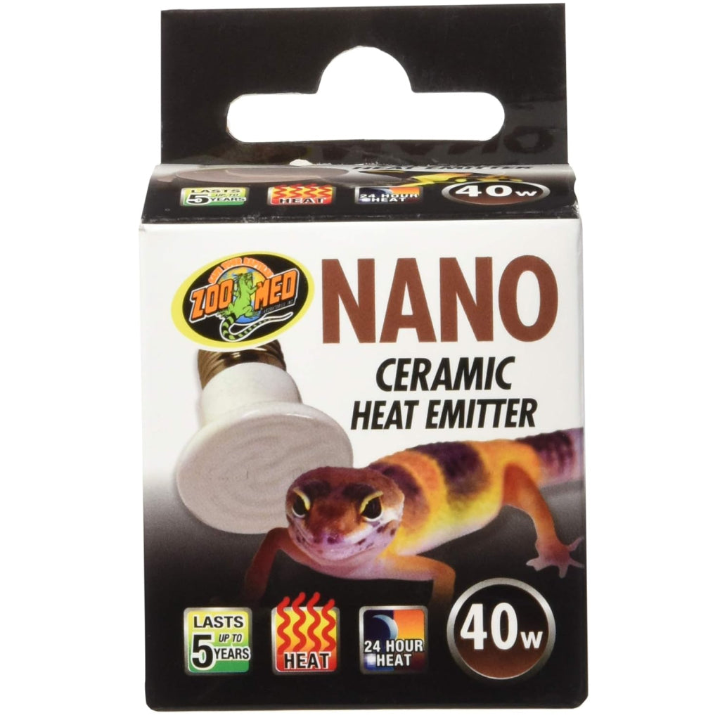 Zoo Med Nano Ceramic Heat Emitter for Reptiles - 24Hr Infrared Heat