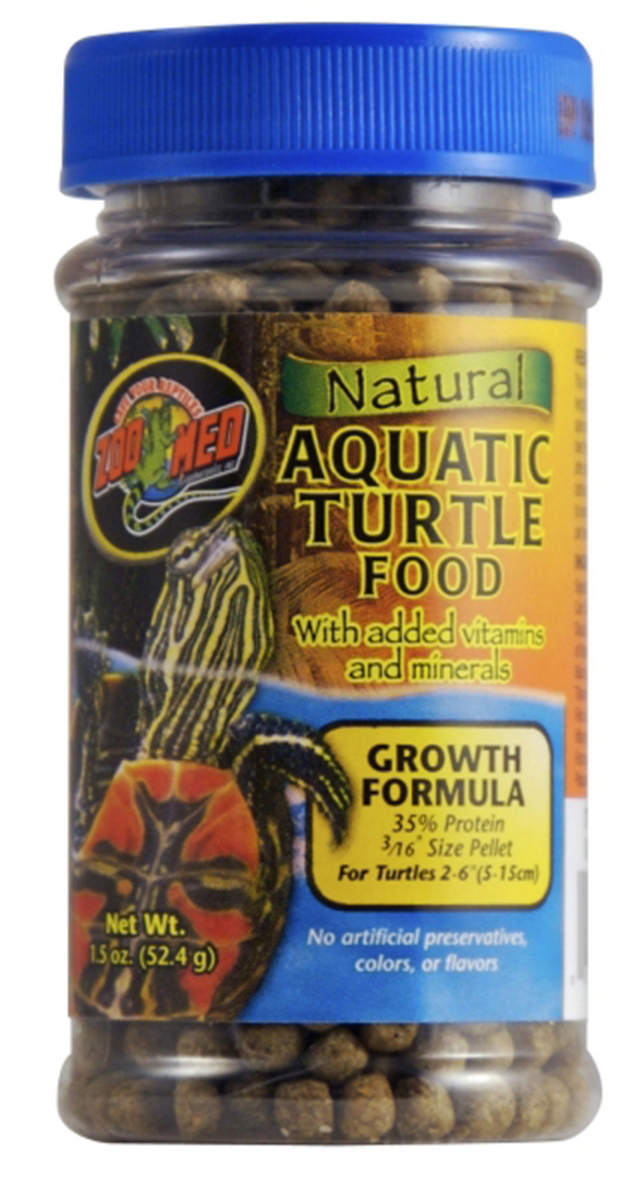 Zoo Med Natural Aquatic Turtle Food Growth Formula Dry Food - 1.5-oz - Reptile Food 7