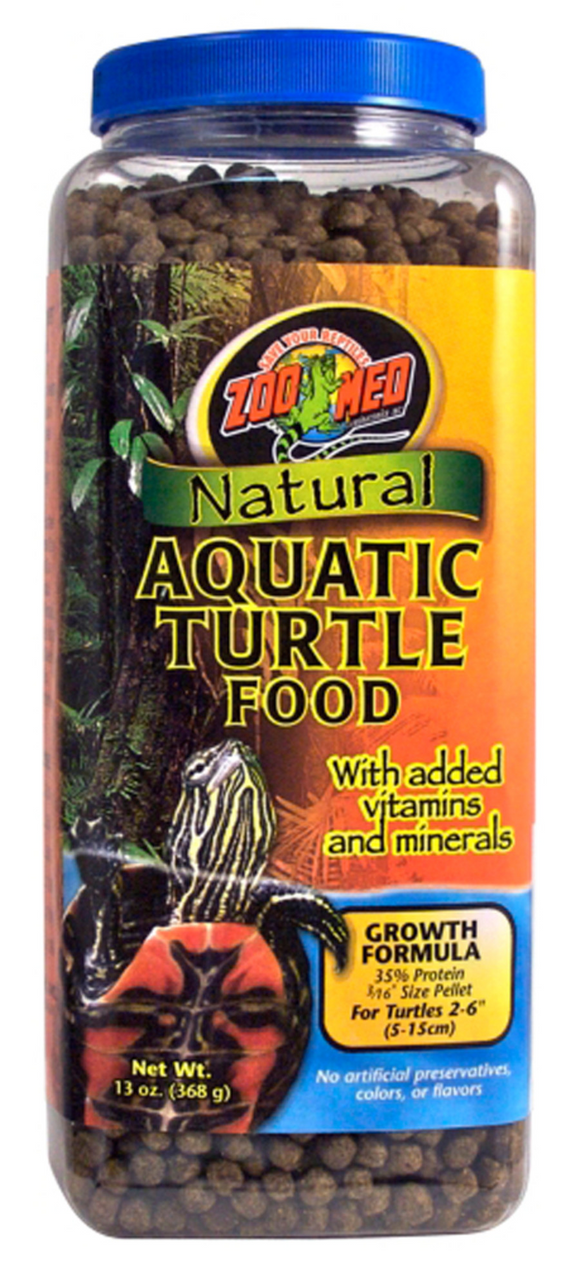 Zoo Med Natural Aquatic Turtle Food Growth Formula Dry Food - 13-oz - Reptile Food 8