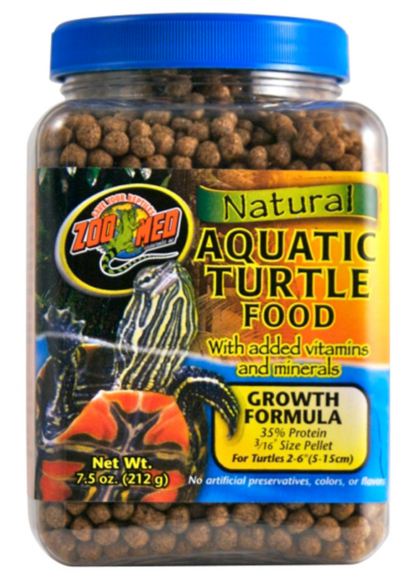Zoo Med Natural Aquatic Turtle Food Growth Formula Dry Food - 7.5-oz - Reptile Food 1