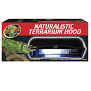 Zoo Med terrarium hood packaging with a chameleon on a branch.