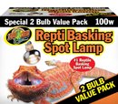 Zoo Med Repti Basking Spot Lamp - 100 Watts - 2 pack - Reptile Heating 10