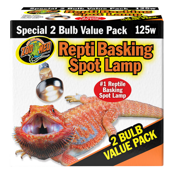 Zoo Med Repti Basking Spot Lamp - 125 Watts - 2 pack - Reptile Heating 12