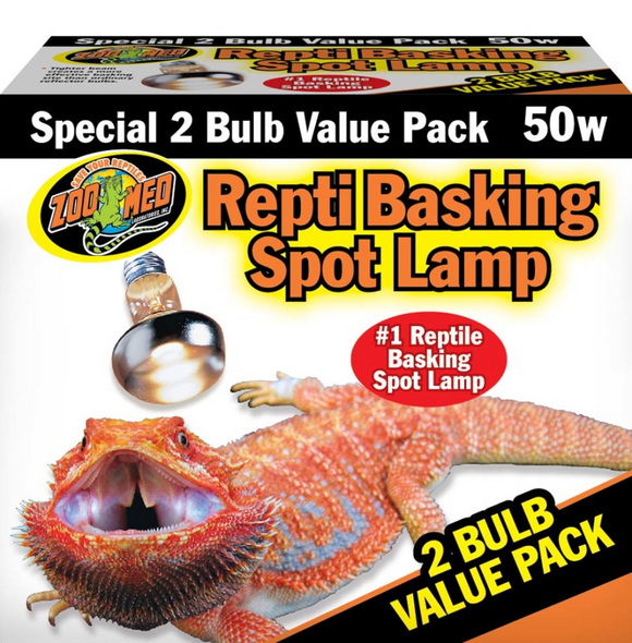 Zoo Med Repti Basking Spot Lamp - 50 Watts - 2 pack - Reptile Heating 13