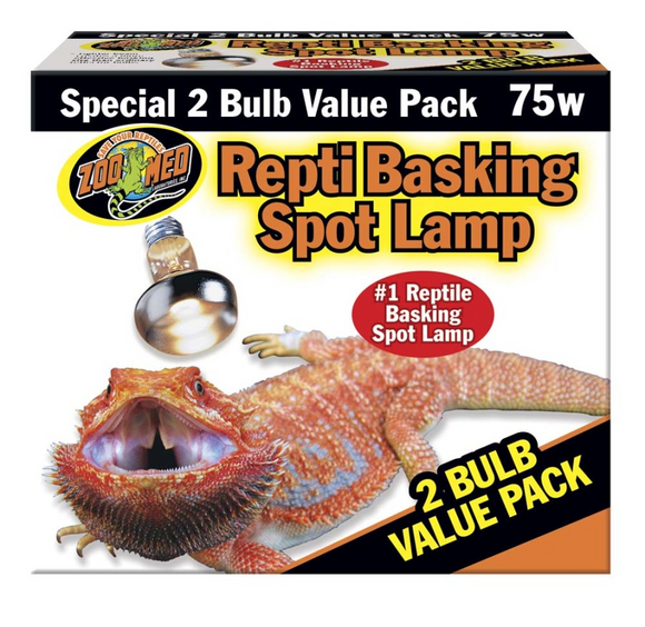 Zoo Med Repti Basking Spot Lamp - 75 Watts - 2 pack - Reptile Heating 14